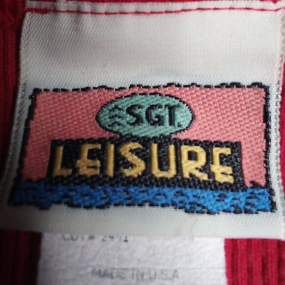 Vintage Sgt. Leisure Maui Fish Embroidered Ribbed Tank Top Shirt - Picture 4 of 6